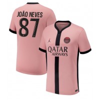 Paris Saint-Germain Joao Neves #87 Fotballklær Tredjedrakt 2024-25 Kortermet